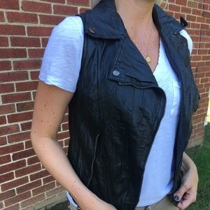 Faux Leather vest